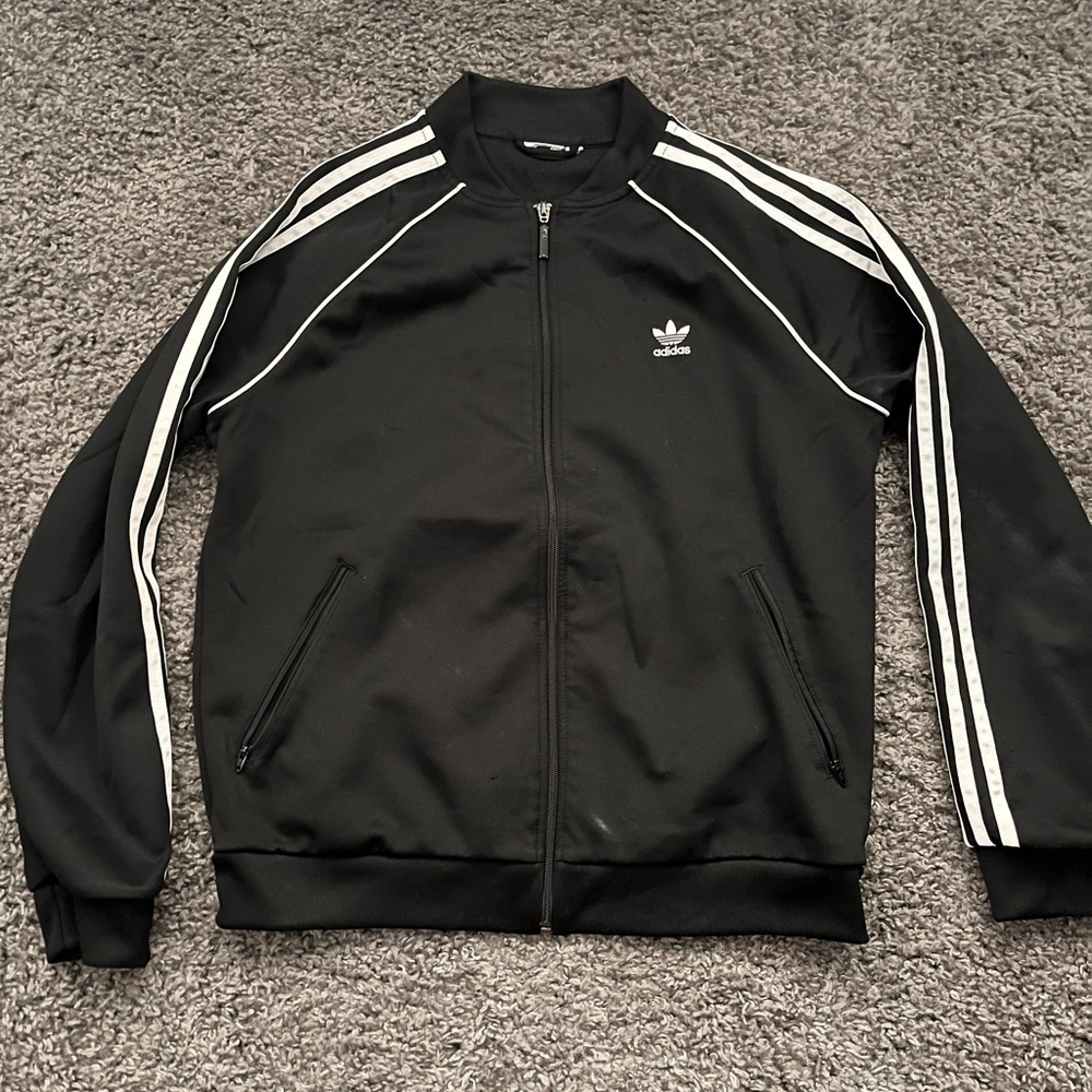 Black Adidas Staple Zip up Jacket